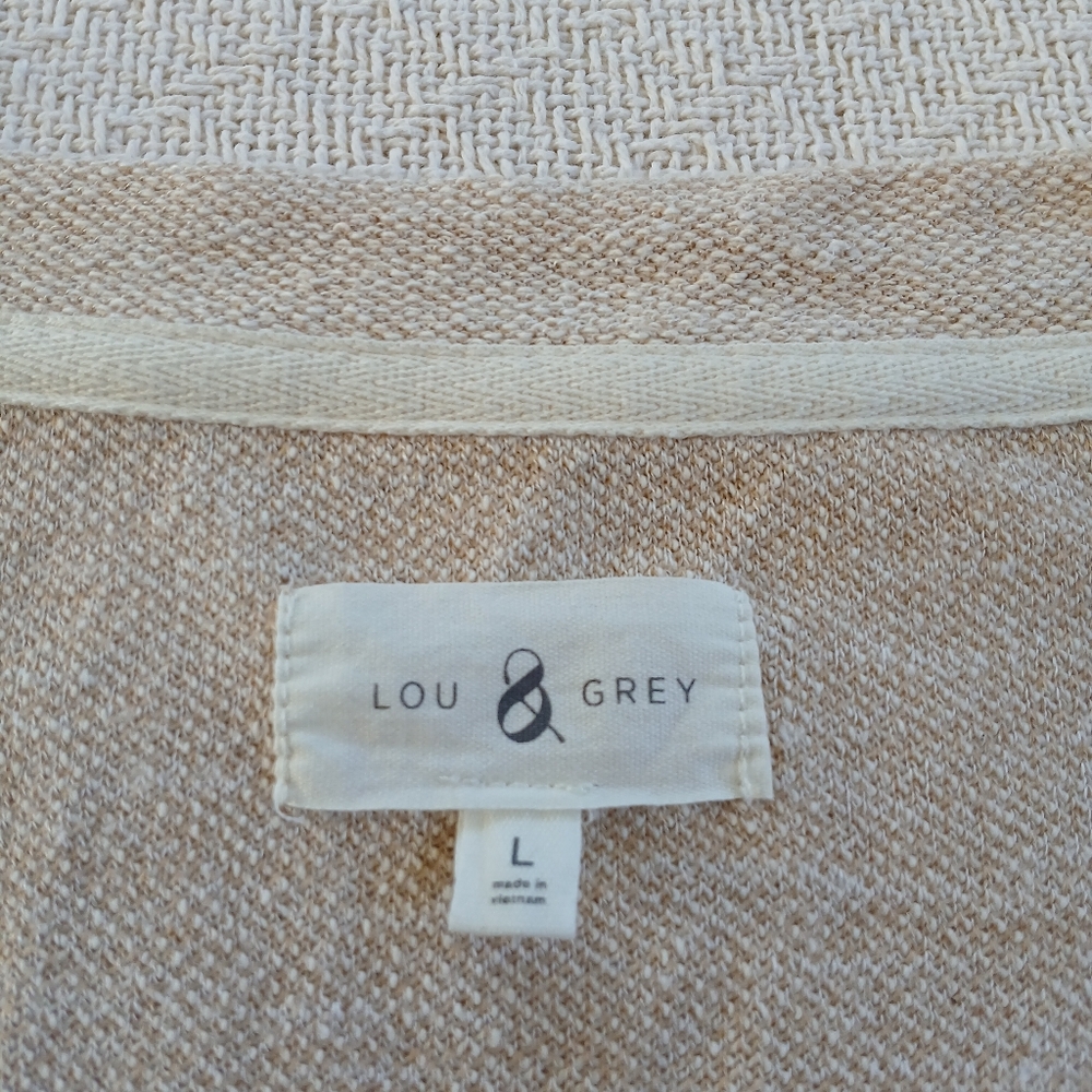 lou&grey ♡ long sleeve v neck top loft neutral minimalist pullover - Picture 4 of 7